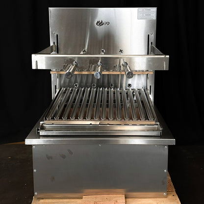 Churrasqueira Rotativa com Grelha Automática para Bancada Cooktop Scheer I9 RC 850 - 7 espetos 58,5 cm