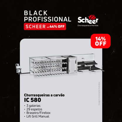 Churrasqueira Profissional Scheer IC 580 - Black Friday