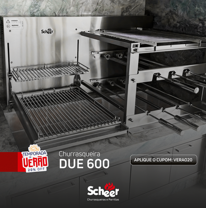 Churrasqueira Rotativa e Grelha Automática Scheer DUE 600