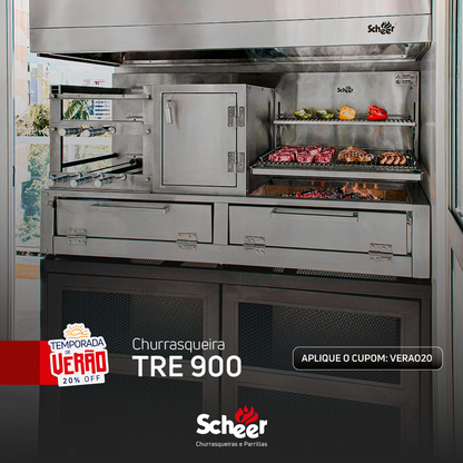 Scheer TRE 900 Rotating Grill with Brazier and Automatic Grill