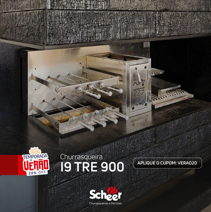 Scheer I9 TRE 900 Rotating Grill with Brazier and Automatic Grill