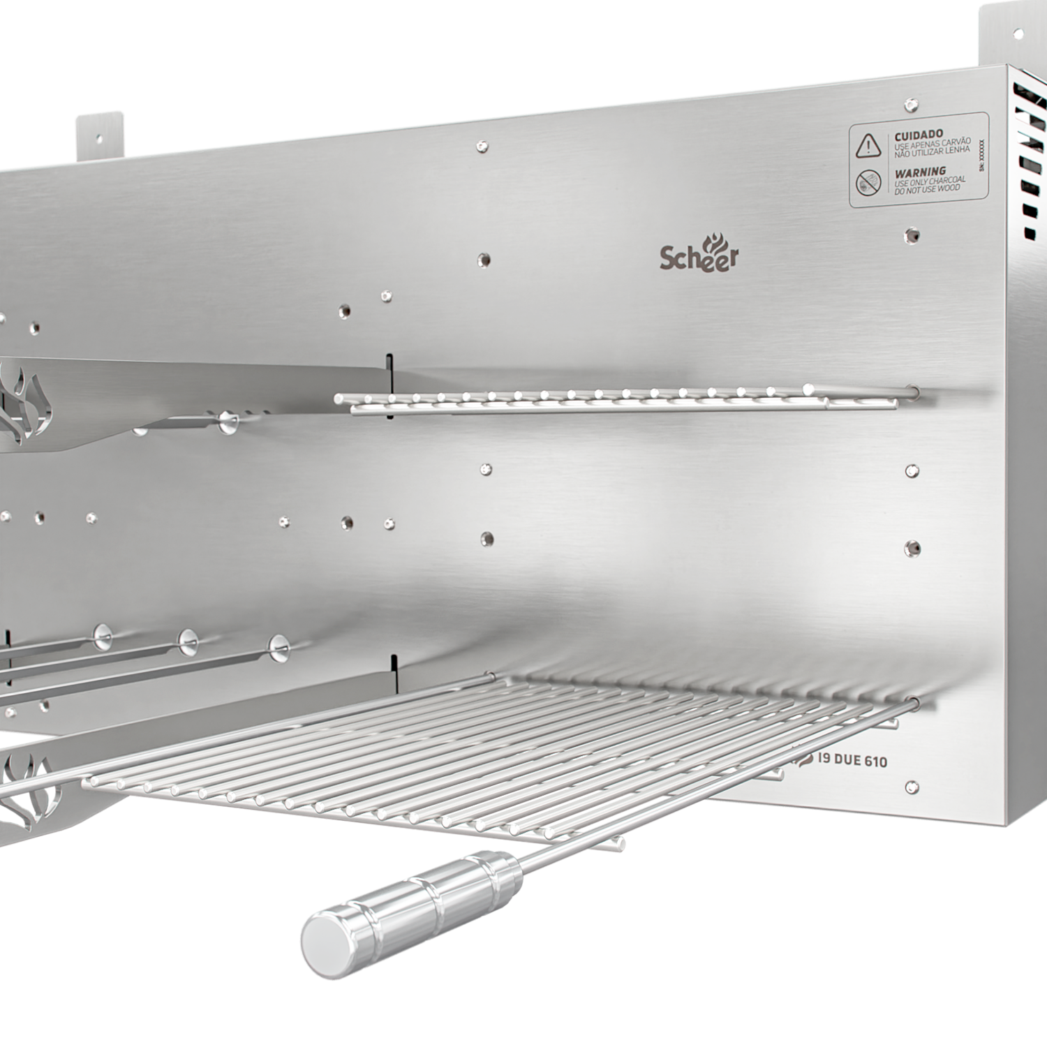 Churrasqueira Rotativa com Grelha Scheer I9 DUE 610