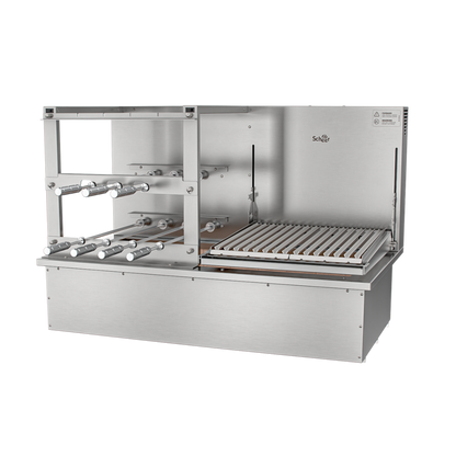 Churrasqueira Rotativa e Grelha Automática para Bancada Cooktop Scheer DUE 600