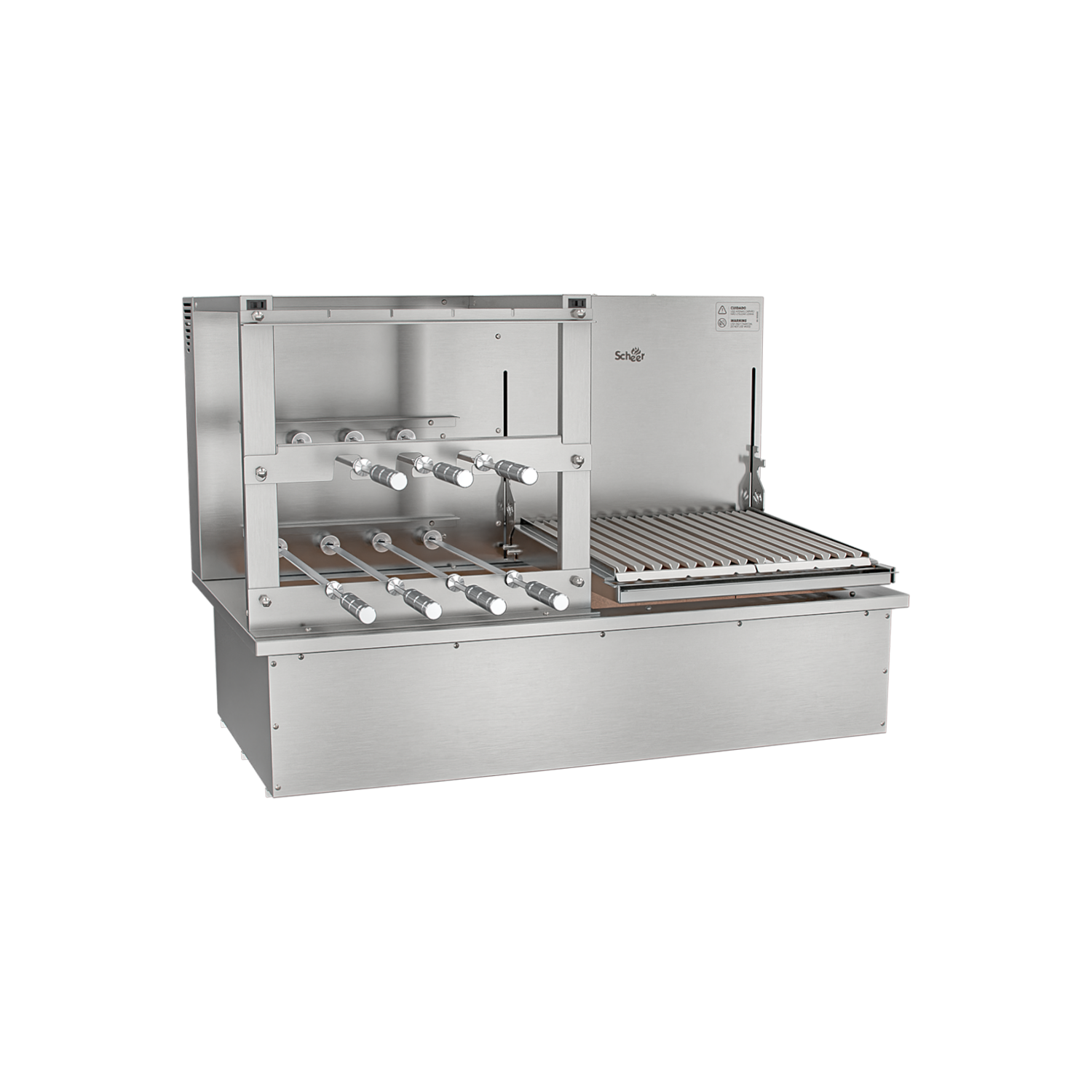Churrasqueira Rotativa e Grelha Automática para Bancada Cooktop Scheer DUE 600