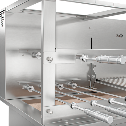 Churrasqueira Rotativa e Grelha Automática para Bancada Cooktop Scheer DUE 600