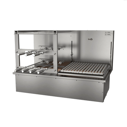 Churrasqueira Rotativa e Grelha Automática para Bancada Cooktop Scheer DUE 600