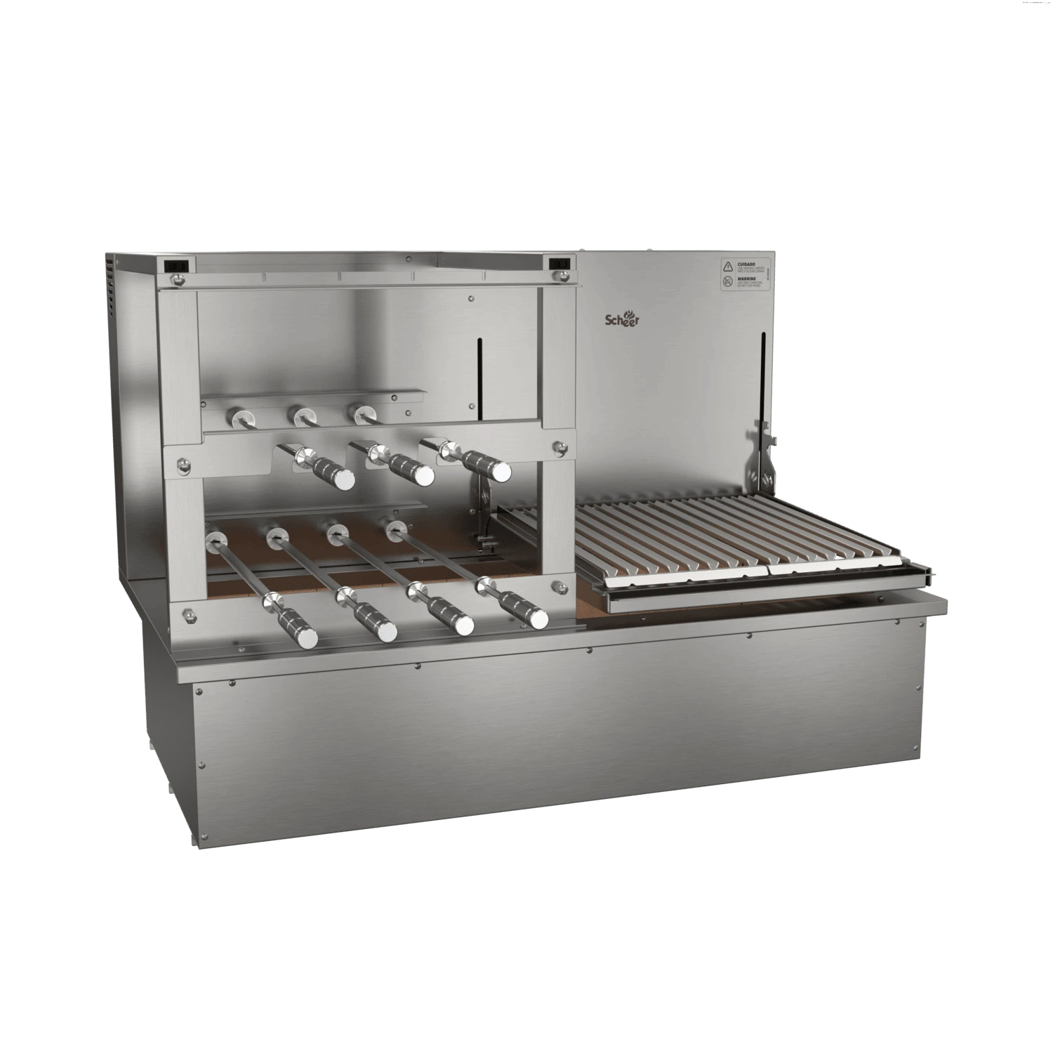 Churrasqueira Rotativa e Grelha Automática para Bancada Cooktop Scheer DUE 600