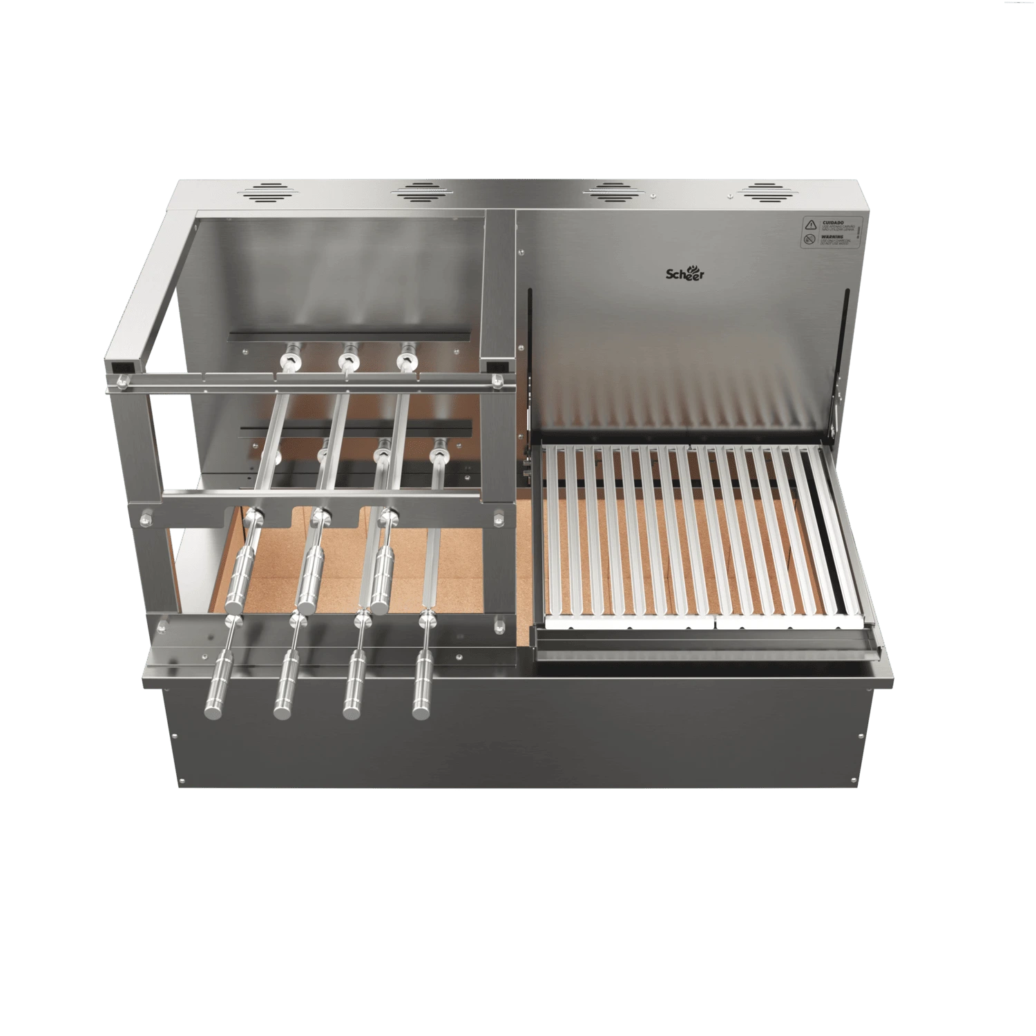 Churrasqueira Rotativa e Grelha Automática para Bancada Cooktop Scheer DUE 600