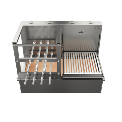 Churrasqueira Rotativa e Grelha Automática para Bancada Cooktop Scheer DUE 600