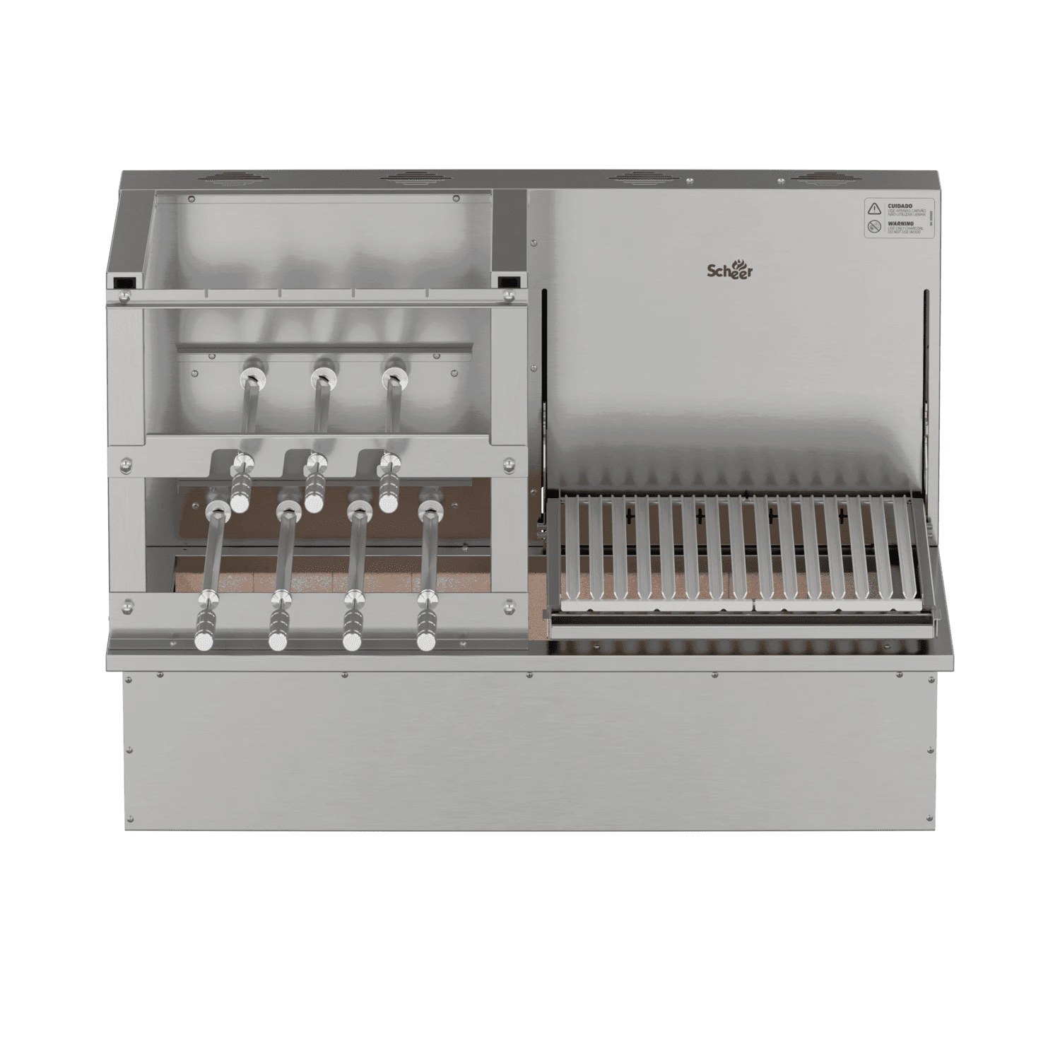 Churrasqueira Rotativa e Grelha Automática para Bancada Cooktop Scheer DUE 600