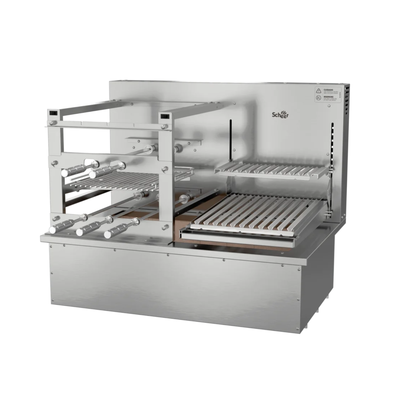 Churrasqueira Rotativa e Grelha Automática para Bancada Cooktop Scheer DUE 600