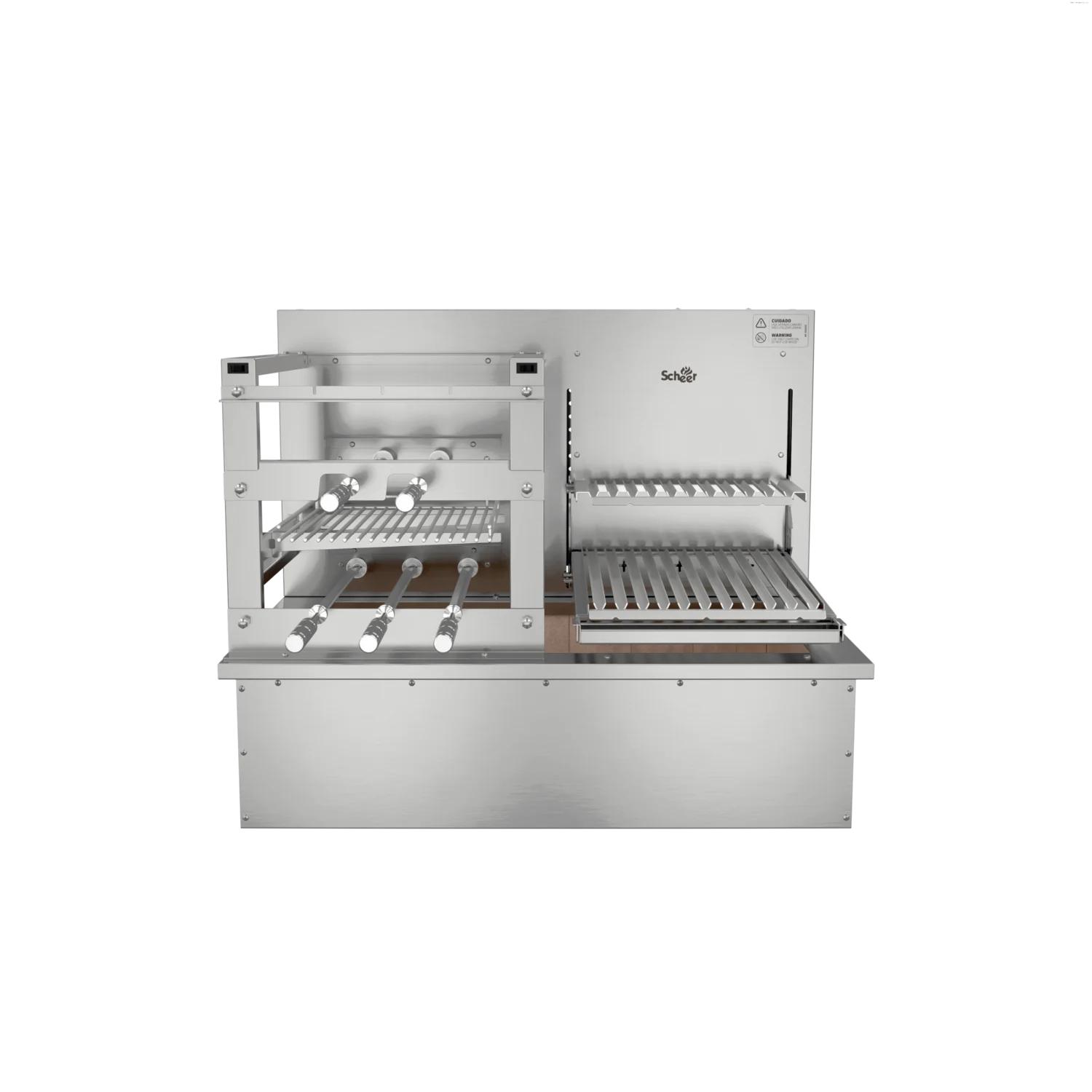 Churrasqueira Rotativa e Grelha Automática para Bancada Cooktop Scheer DUE 600