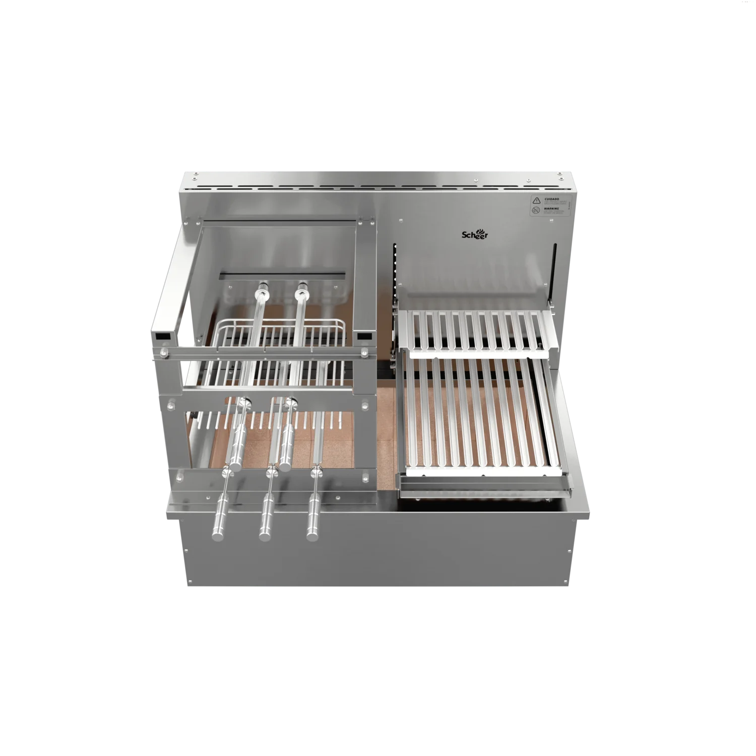 Churrasqueira Rotativa e Grelha Automática para Bancada Cooktop Scheer DUE 600
