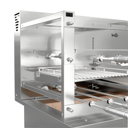 Churrasqueira Rotativa e Grelha Automática para Bancada Cooktop Scheer DUE 600