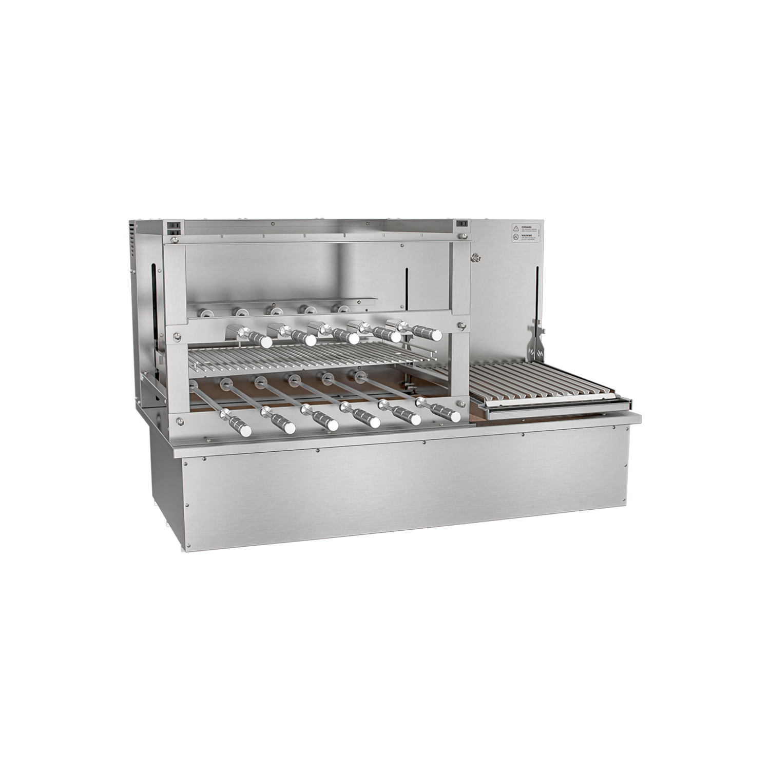 Churrasqueira Rotativa com Grelha Automática para Bancada Cooktop Scheer DUE 605
