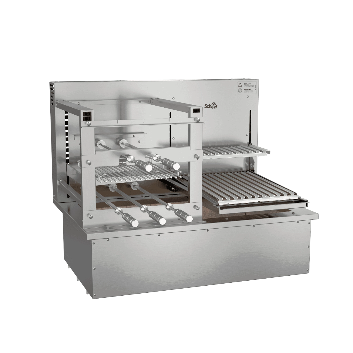 Churrasqueira Rotativa com Grelha Automática para Bancada Cooktop Scheer DUE 605