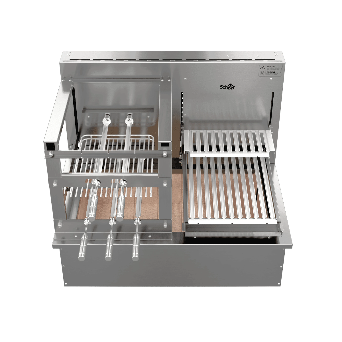 Churrasqueira Rotativa com Grelha Automática para Bancada Cooktop Scheer DUE 605