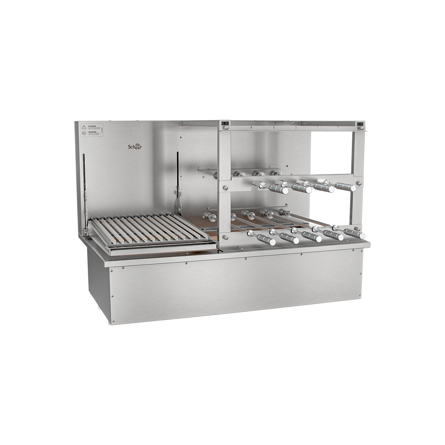 Churrasqueira Rotativa com Grelha para Bancada Cooktop Scheer DUE 610