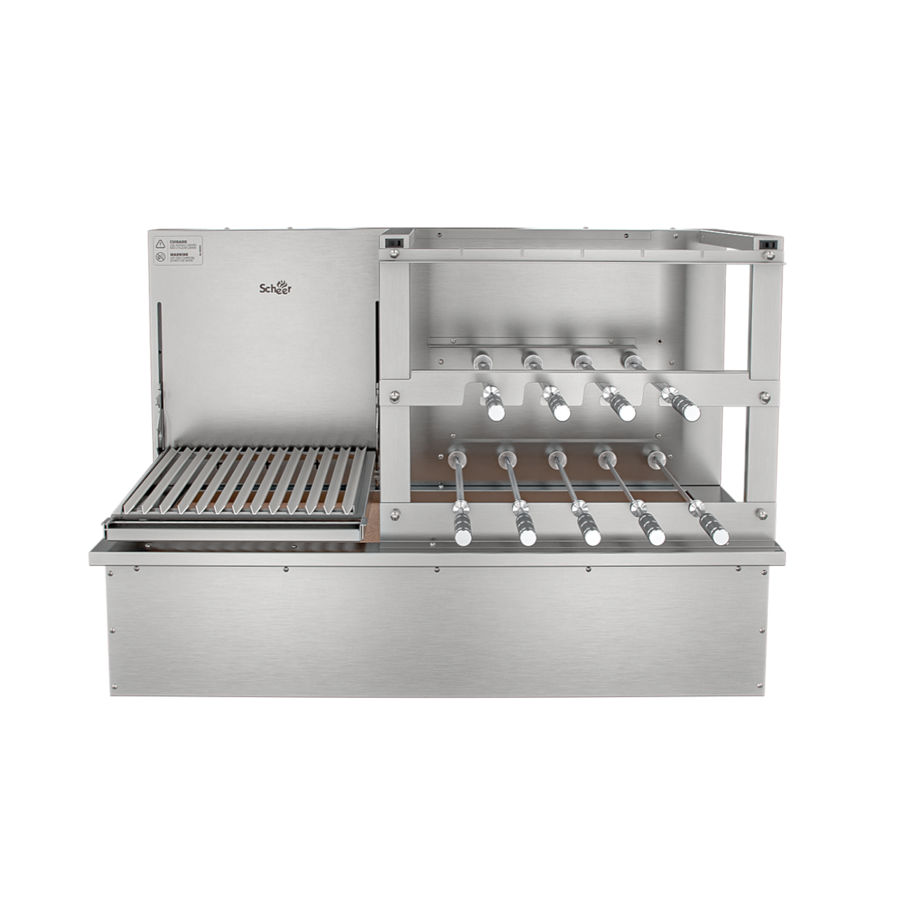 Churrasqueira Rotativa com Grelha para Bancada Cooktop Scheer DUE 610