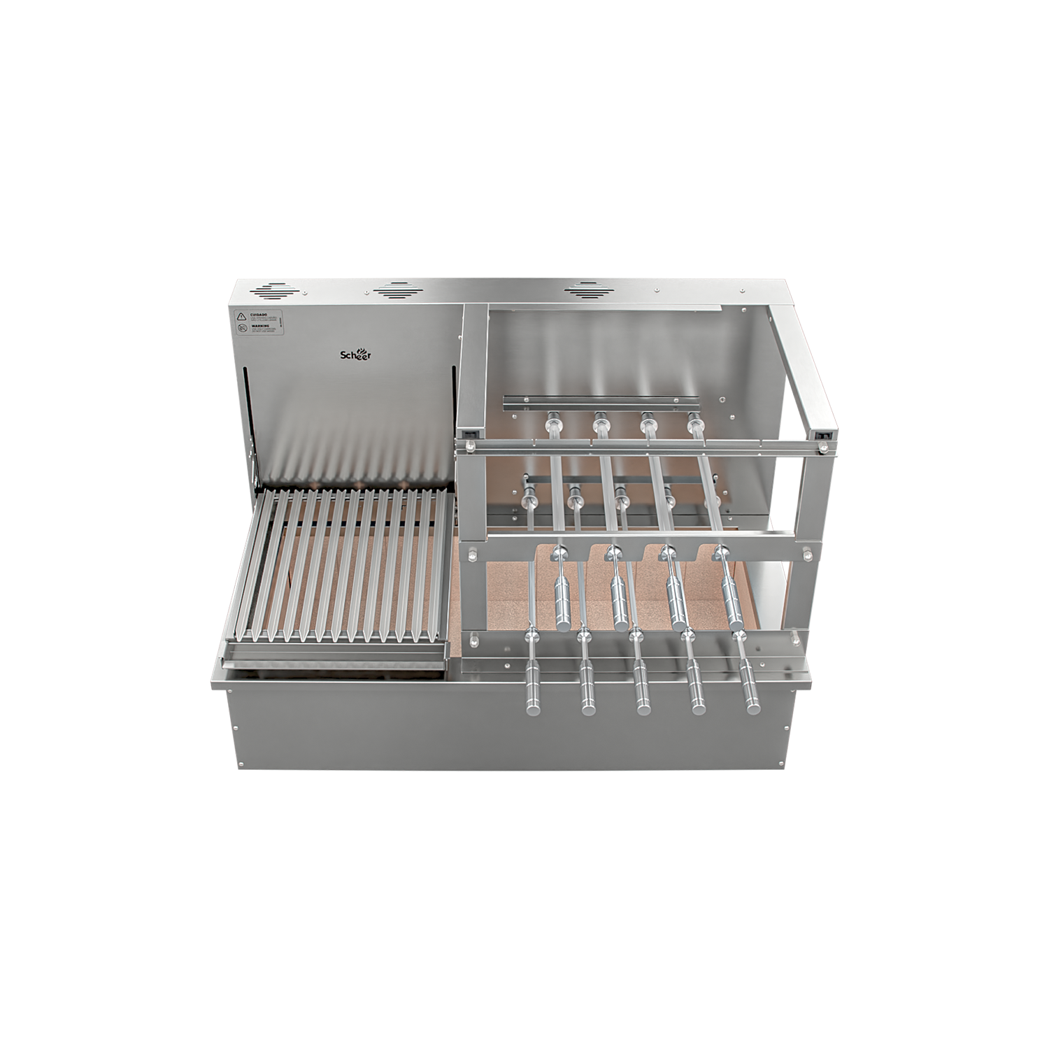Churrasqueira Rotativa com Grelha para Bancada Cooktop Scheer DUE 610