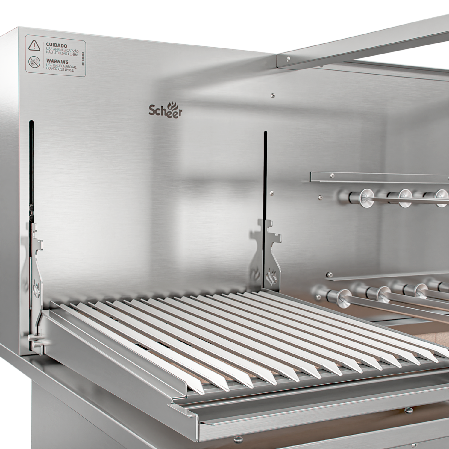 Churrasqueira Rotativa com Grelha para Bancada Cooktop Scheer DUE 610