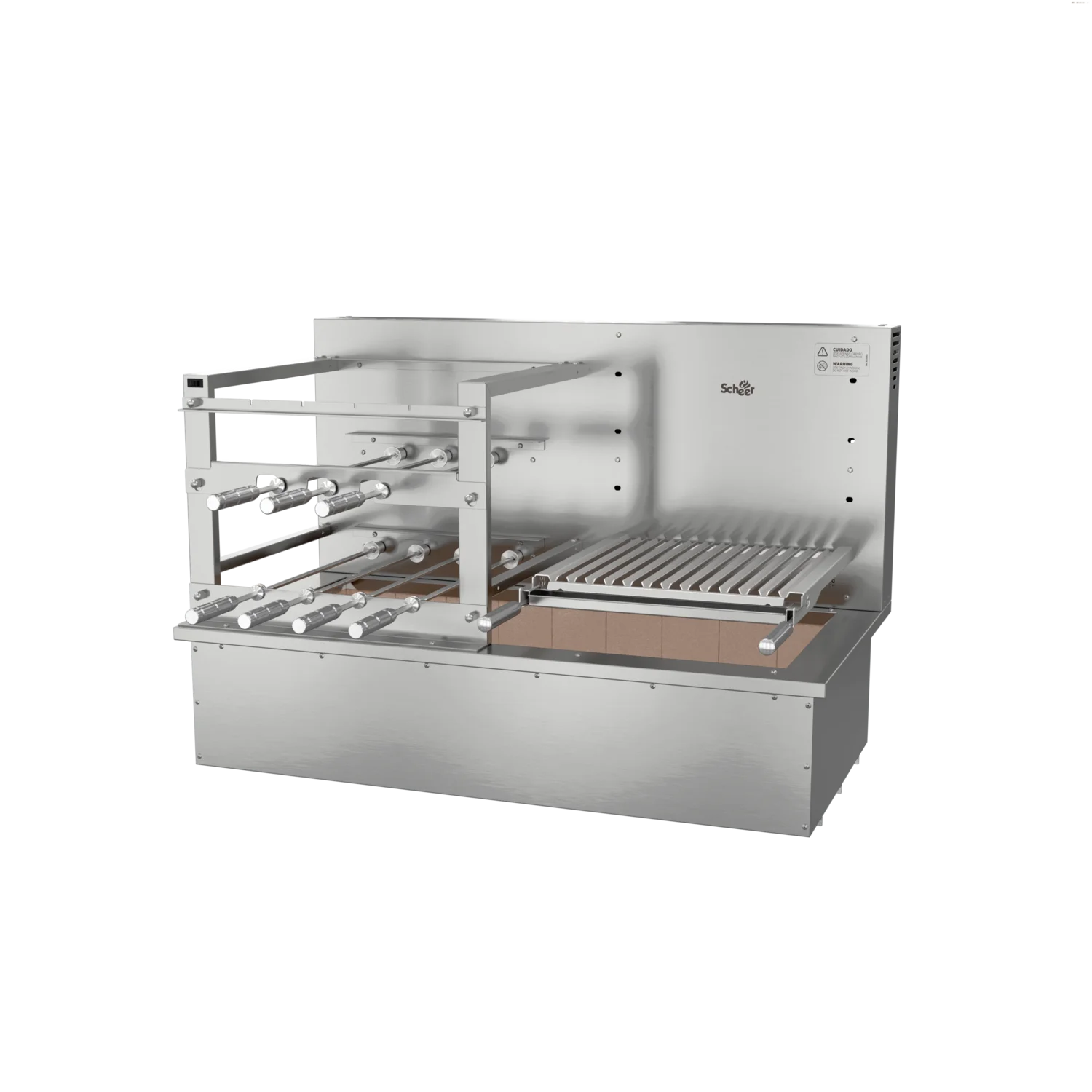 Churrasqueira Rotativa com Grelha para Bancada Cooktop Scheer DUE 610