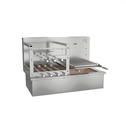 Churrasqueira Rotativa com Grelha para Bancada Cooktop Scheer DUE 610