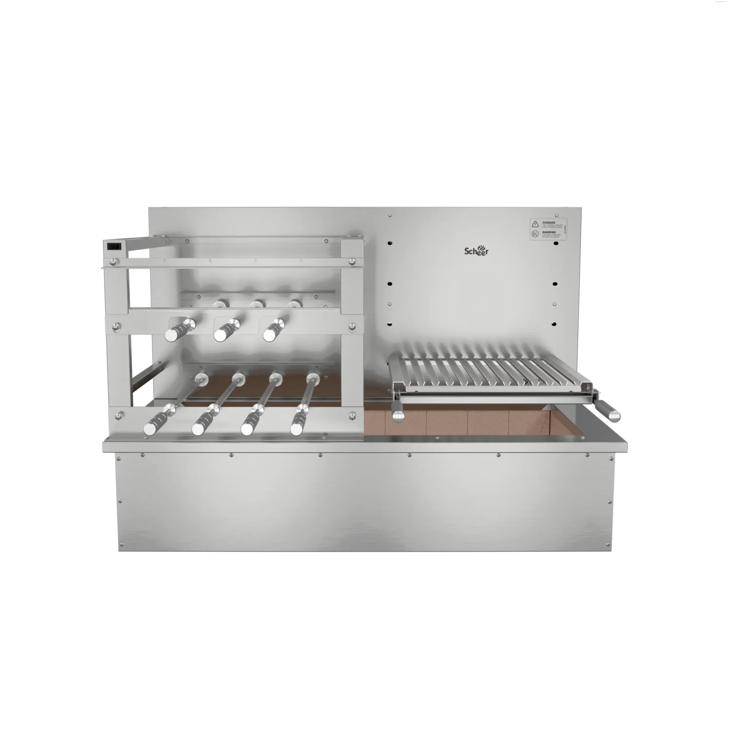 Churrasqueira Rotativa com Grelha para Bancada Cooktop Scheer DUE 610