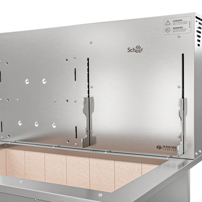 Churrasqueira Rotativa com Grelha Scheer para Bancada Cooktop I9 DUE 600