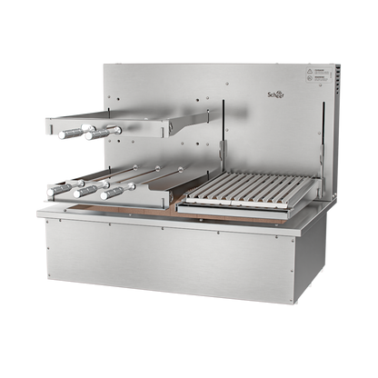 Churrasqueira Rotativa com Grelha Scheer para Bancada Cooktop I9 DUE 600