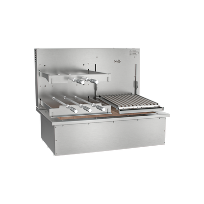 Churrasqueira Rotativa com Grelha Scheer para Bancada Cooktop I9 DUE 600