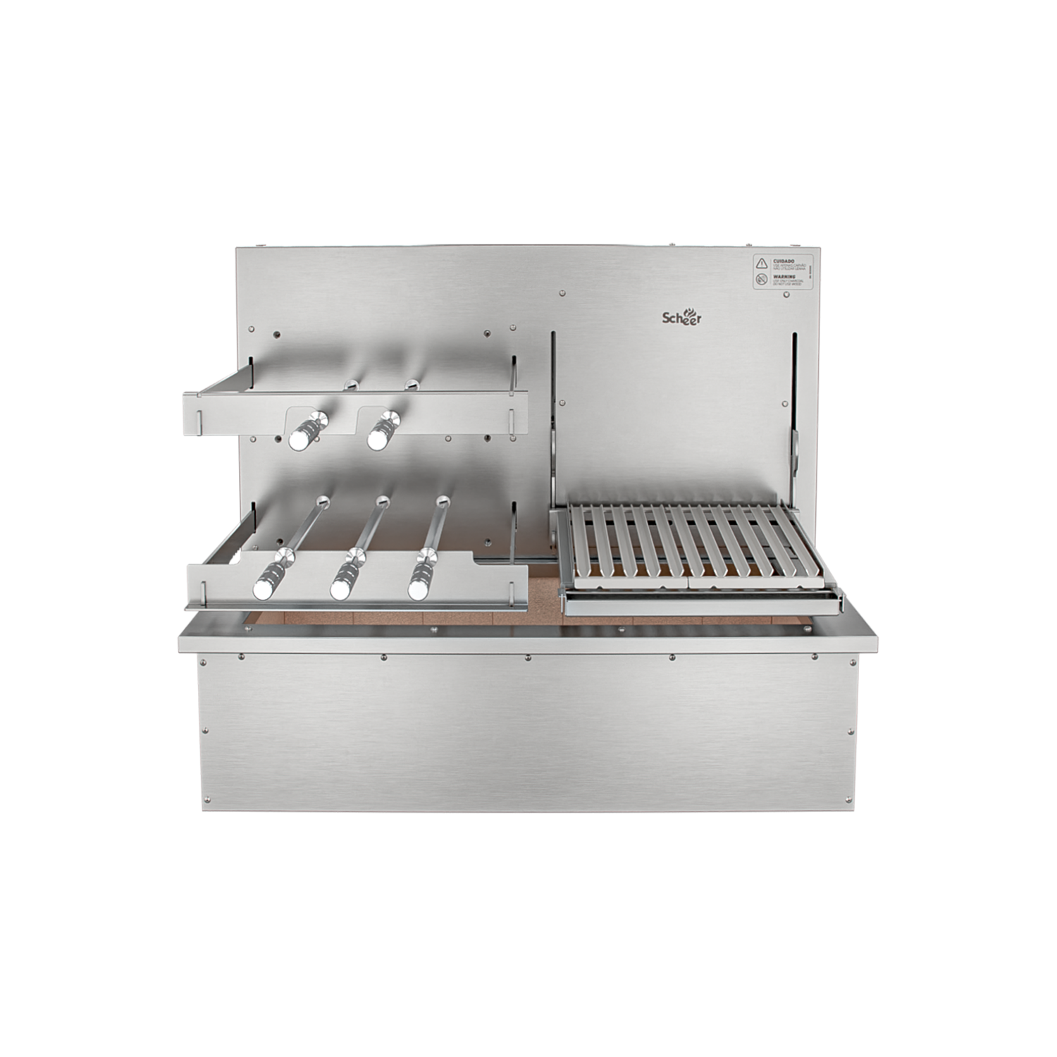 Churrasqueira Rotativa com Grelha Scheer para Bancada Cooktop I9 DUE 600