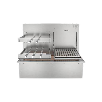 Churrasqueira Rotativa com Grelha Scheer para Bancada Cooktop I9 DUE 600