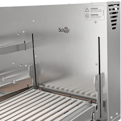 Churrasqueira Rotativa com Grelha Scheer para Bancada Cooktop I9 DUE 600
