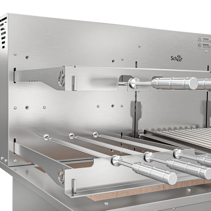 Churrasqueira Rotativa com Grelha Scheer para Bancada Cooktop I9 DUE 600