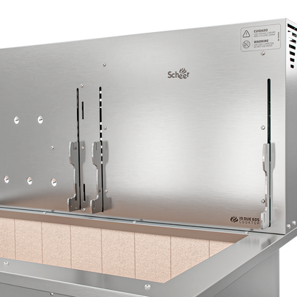 Churrasqueira Rotativa com Grelha Automática para Bancada Cooktop Scheer I9 DUE 605