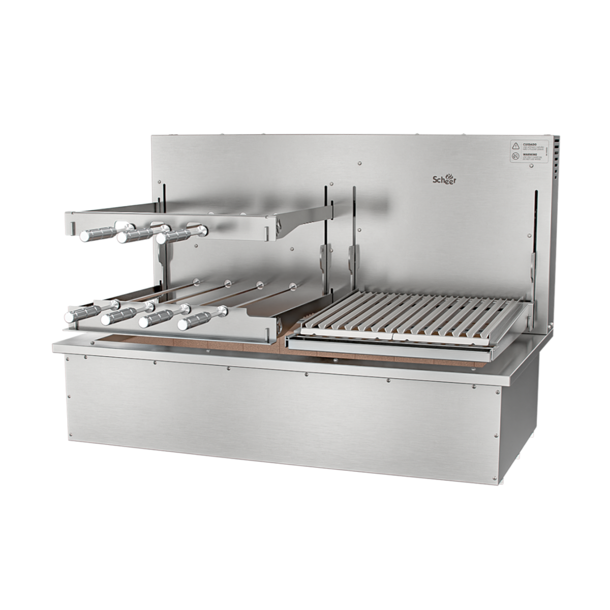 Churrasqueira Rotativa com Grelha Automática para Bancada Cooktop Scheer I9 DUE 605