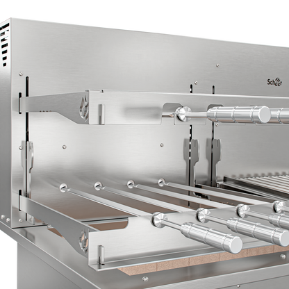Churrasqueira Rotativa com Grelha Automática para Bancada Cooktop Scheer I9 DUE 605