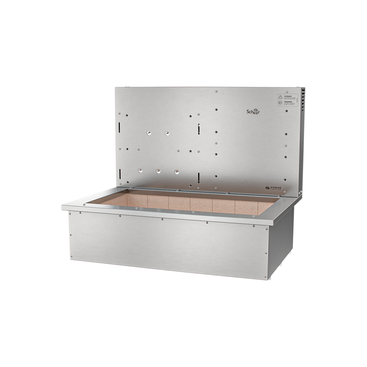 Churrasqueira Rotativa com Grelha para Bancada Cooktop Scheer I9 DUE 610