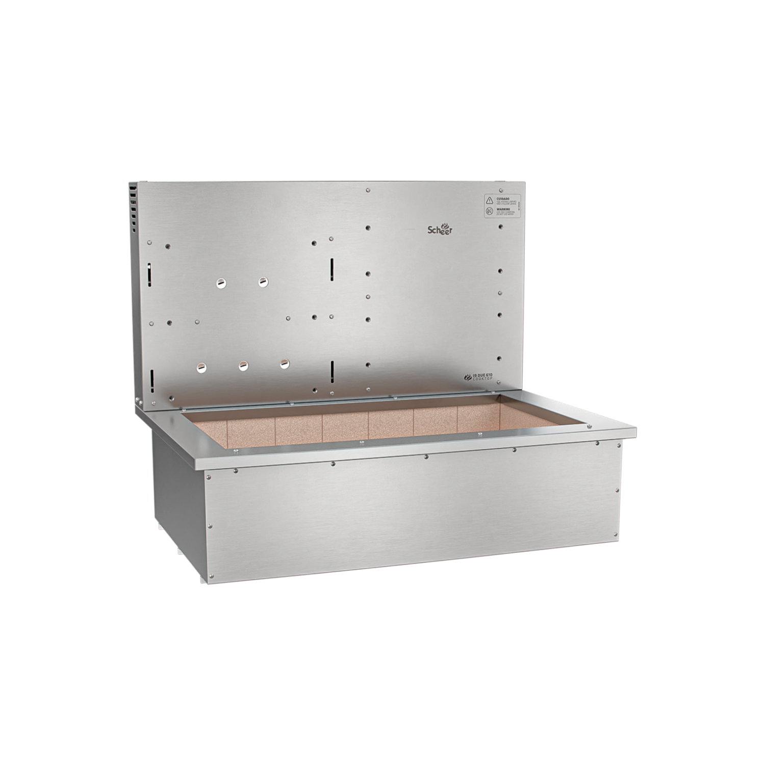 Churrasqueira Rotativa com Grelha para Bancada Cooktop Scheer I9 DUE 610