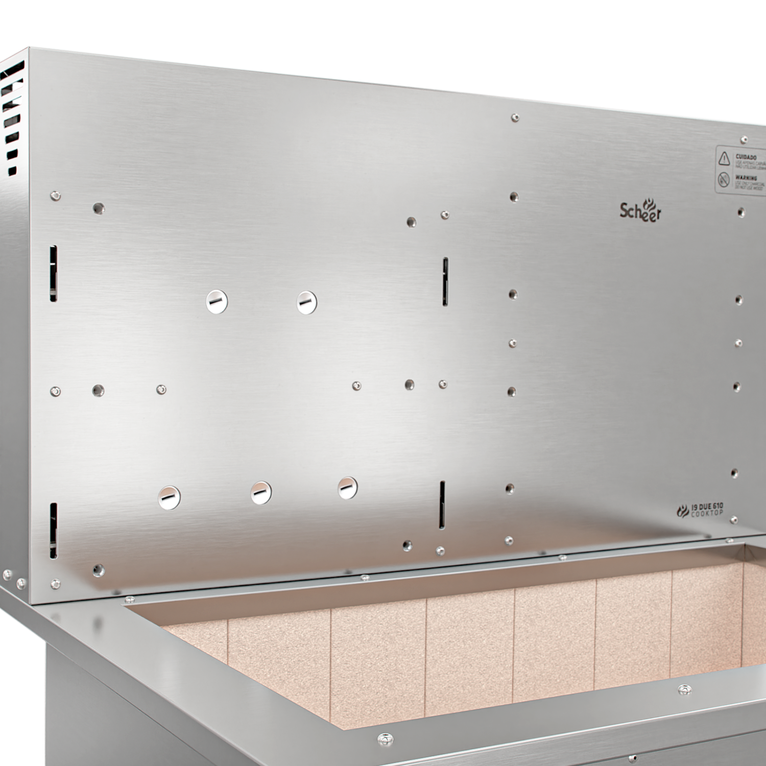 Churrasqueira Rotativa com Grelha para Bancada Cooktop Scheer I9 DUE 610
