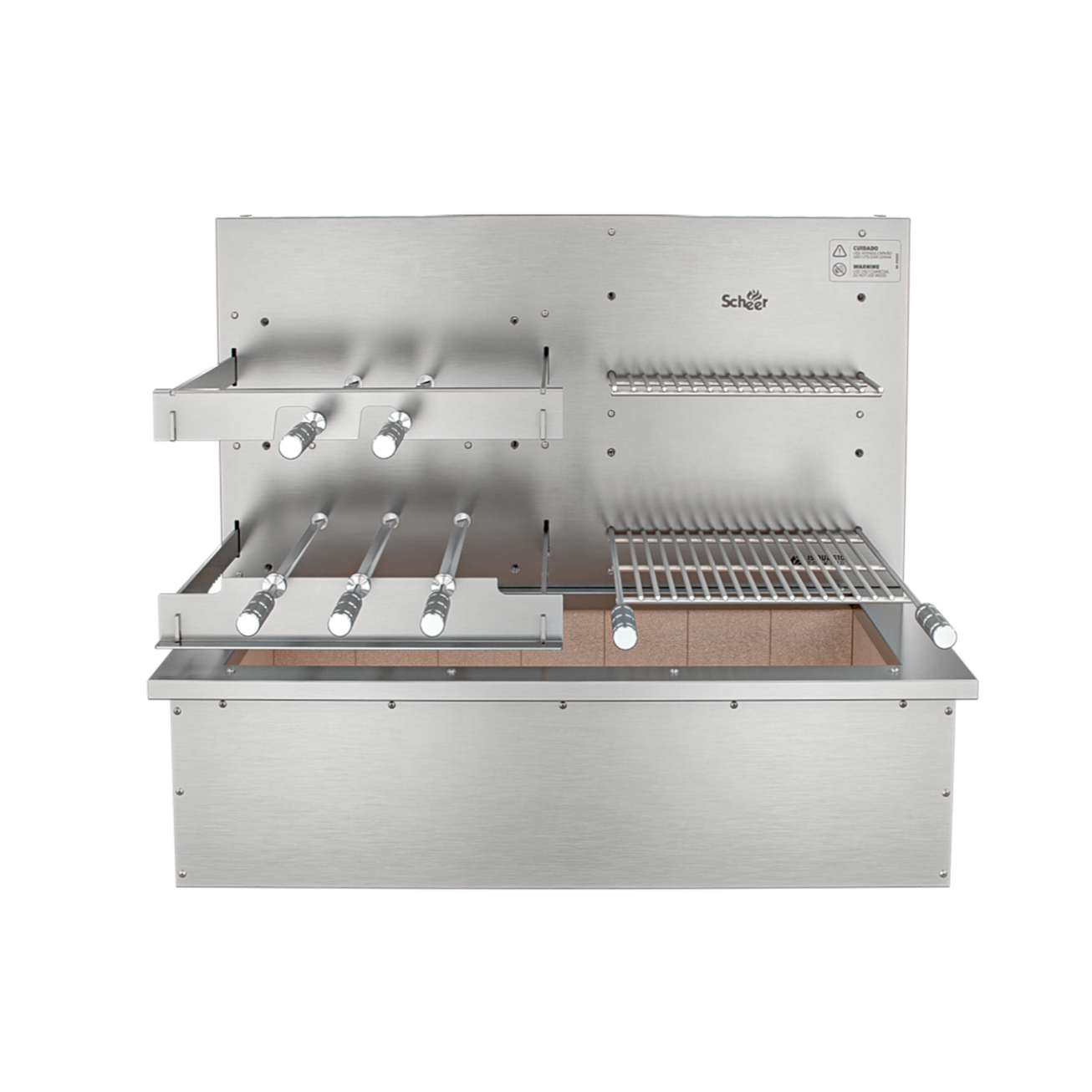 Churrasqueira Rotativa com Grelha para Bancada Cooktop Scheer I9 DUE 610