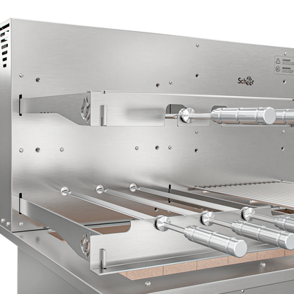 Churrasqueira Rotativa com Grelha para Bancada Cooktop Scheer I9 DUE 610