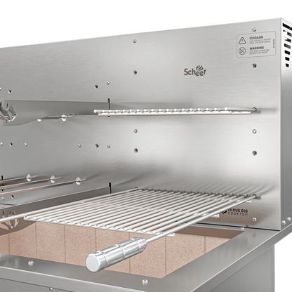 Churrasqueira Rotativa com Grelha para Bancada Cooktop Scheer I9 DUE 610