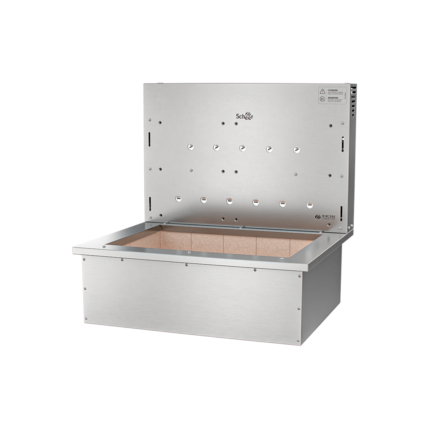 Churrasqueira Rotativa com Grelha e Descanso para Bancada Cooktop Scheer I9 RC 550
