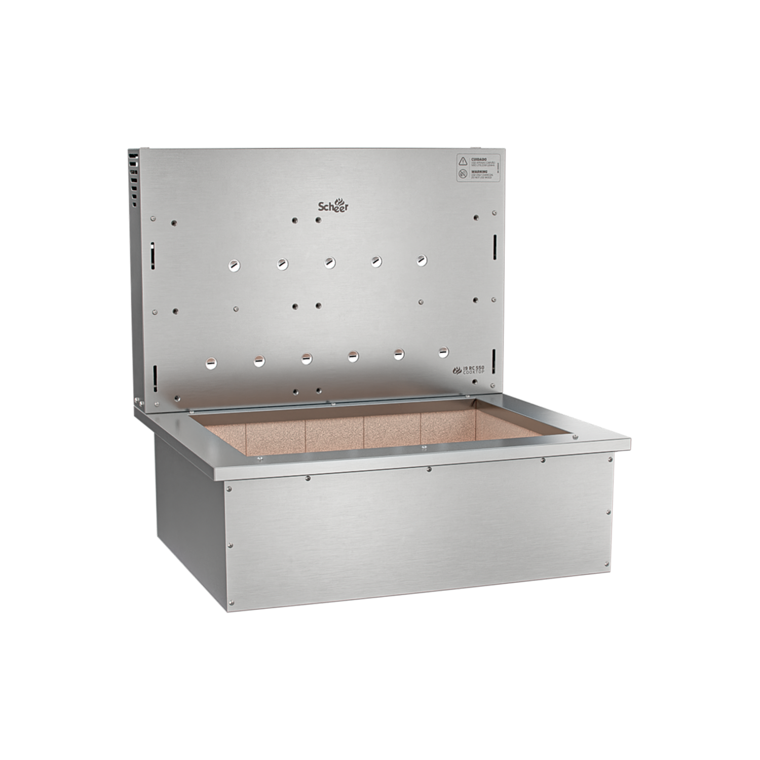 Churrasqueira Rotativa com Grelha e Descanso para Bancada Cooktop Scheer I9 RC 550