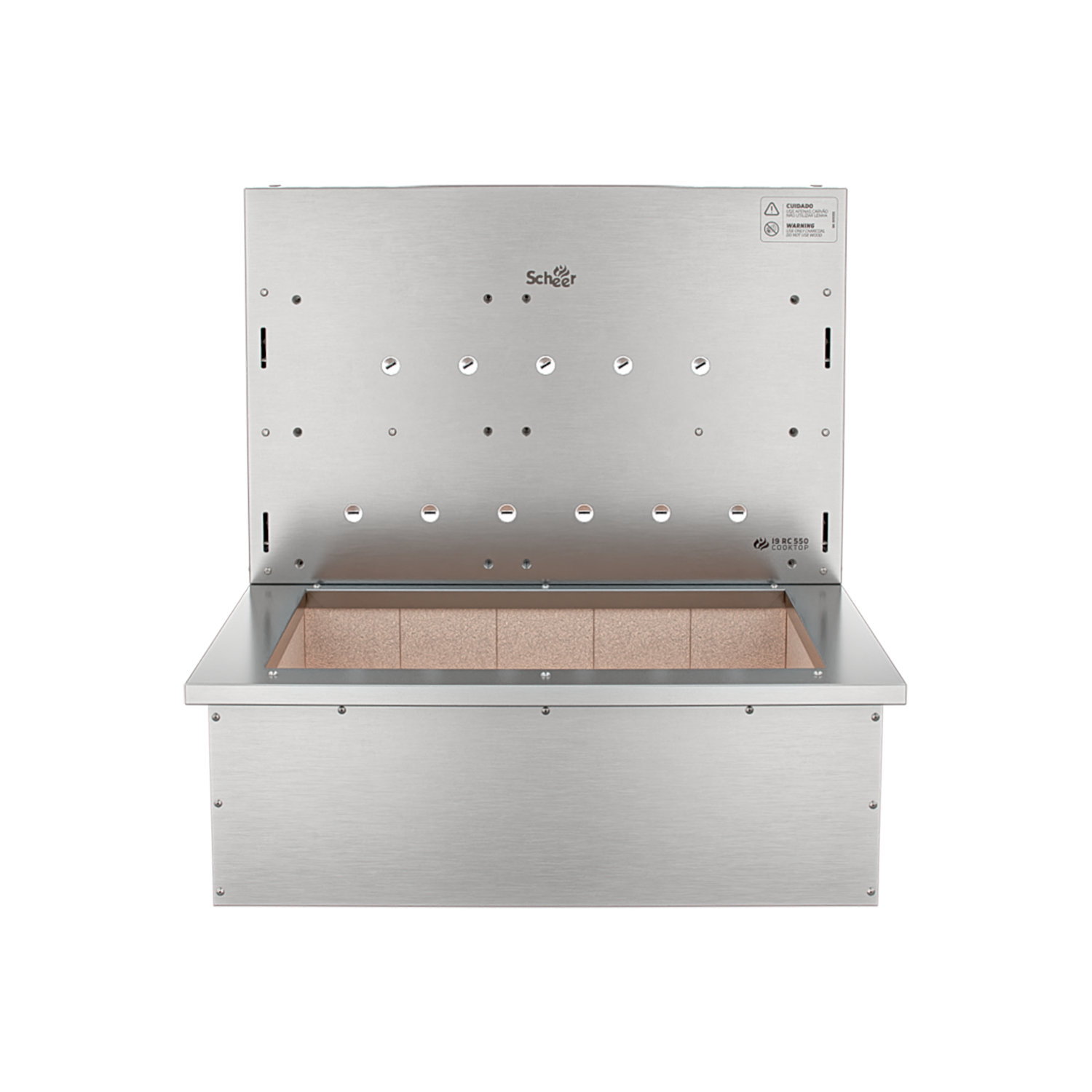 Churrasqueira Rotativa com Grelha e Descanso para Bancada Cooktop Scheer I9 RC 550