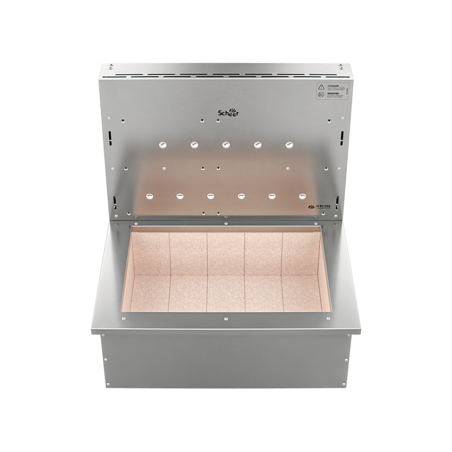 Churrasqueira Rotativa com Grelha e Descanso para Bancada Cooktop Scheer I9 RC 550