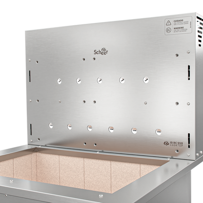 Churrasqueira Rotativa com Grelha e Descanso para Bancada Cooktop Scheer I9 RC 550