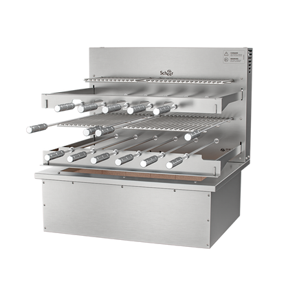 Churrasqueira Rotativa com Grelha e Descanso para Bancada Cooktop Scheer I9 RC 550